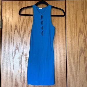Garage Vibrant Blue Cut-Out Mini Dress